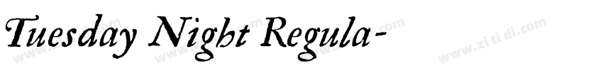 Tuesday Night Regula字体转换